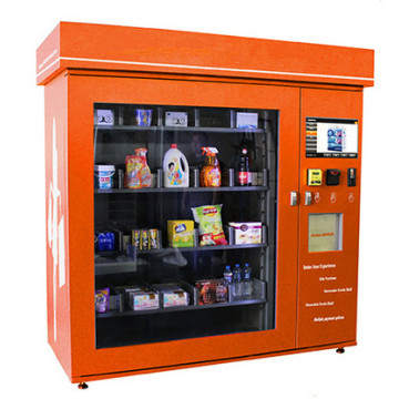 Máquina de venda automática de lanche com tela de publicidade de LCD
